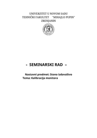 Kalibracija monitora