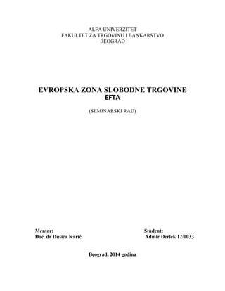 EFTA – Evropska zona slobodne trgovine