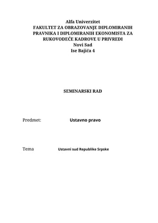 Ustavni sud Republike Srpske