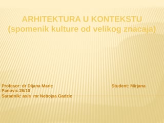 Arhitektura u kontekstu