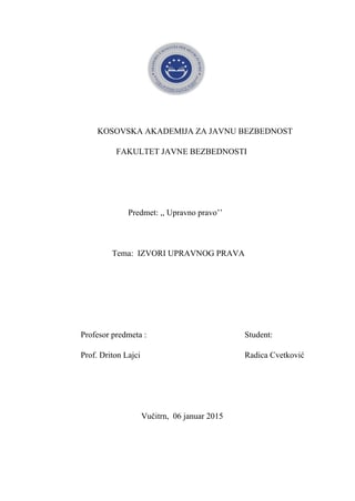 Izvori upravnog prava