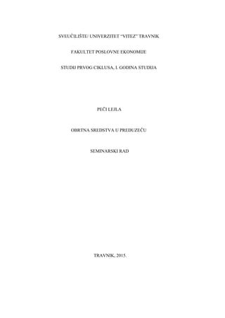 Obrtna sredstva u preduzecu