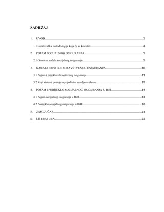 Poreklo i razvoj socijalnog osiguranja