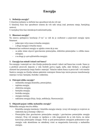 Energija: definicija, oblici i uticaj