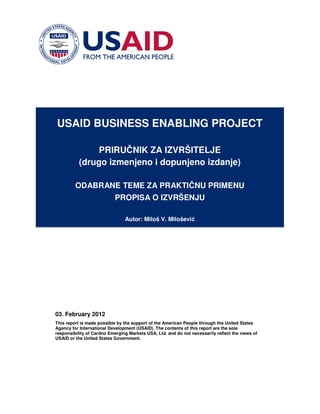 Priručnik za izvršitelje