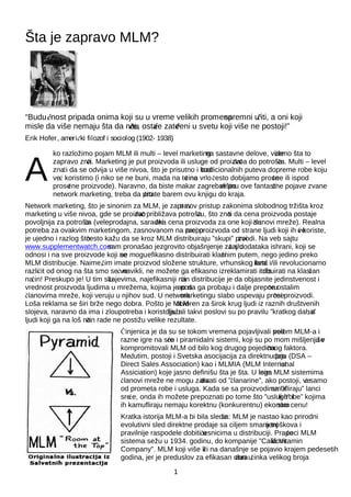 Sta je zapravo MLM