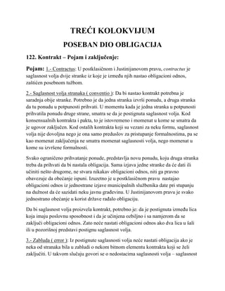 Rimsko pravo – Poseban deo obligacija