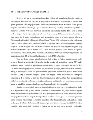 BiH u doba šestojanuarskog režima