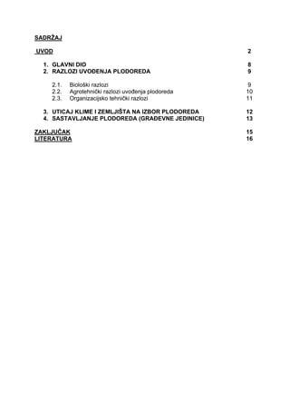 Plodored: značaj i primena