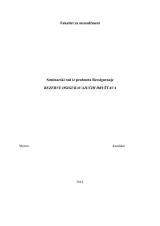 Rezerve osiguravajućih društava