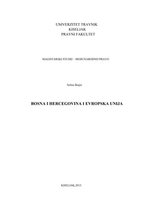Evropska Unija i Bosna i Hercegovina