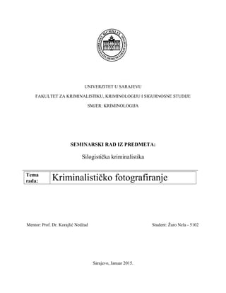 Kriminalističko fotografiranje