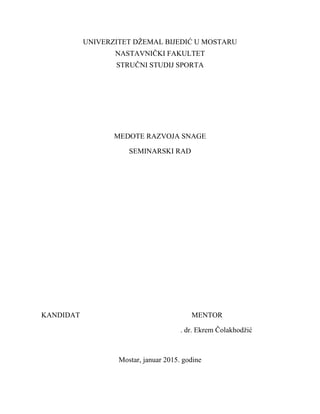 Metode razvoja snage