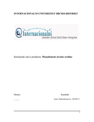 Menadzment zivotne sredine