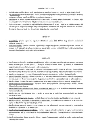 Obligaciono pravo: skripta