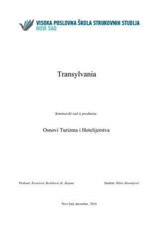 Turizam u Transilvaniji