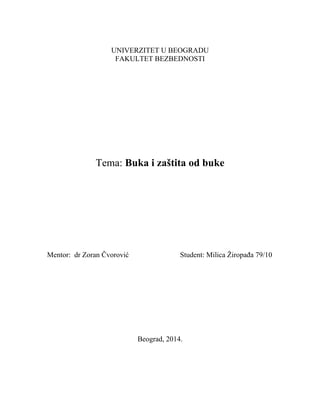 Buka i zastitaod buke