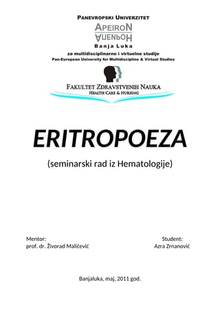 Eritropoeza