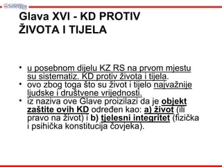 Krivično delo protiv života i tijela