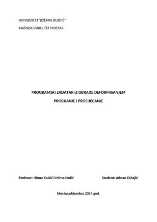 Prosijecanje i probijanje