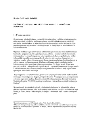 Oduzimanje imovinske koristi