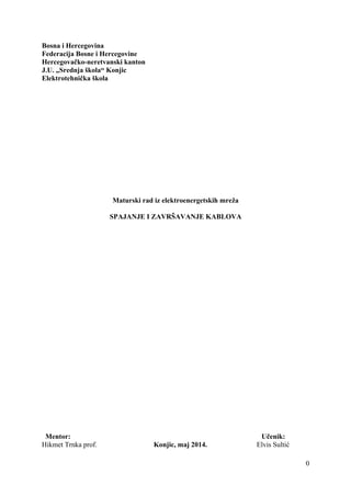 Spajanje i završavanje kablova