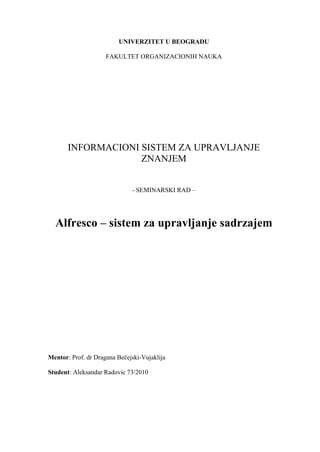 Alfresco – sistem za upravljanje sadrzajem
