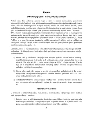 Zamor: određenje pojma, vrste, uzroci i otklanjanje