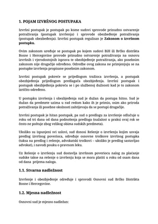 Izvršni postupak – pojam i vrste