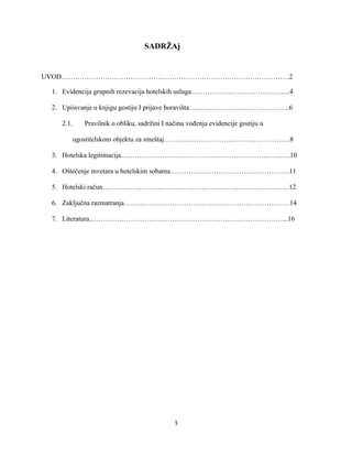 Agencijsko i hotelijersko poslovanje