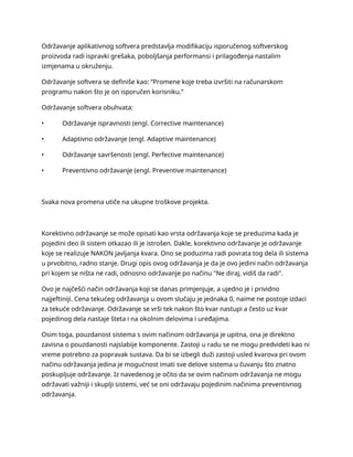 Održavanje Software-a
