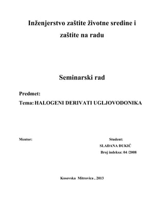 Halogeni derivati ugljovodonika