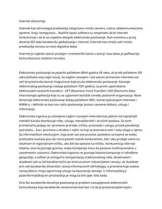 Pozitivne i negativne strane Interneta sa aspekta savremenog poslovanja