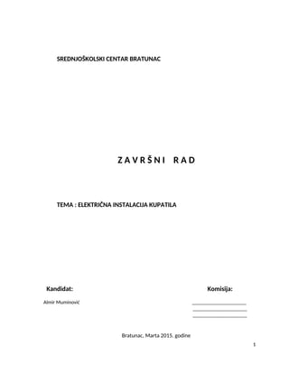 Elektična instalacija kupatila