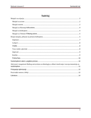 Primena menjaca u vazduhoplovstvu