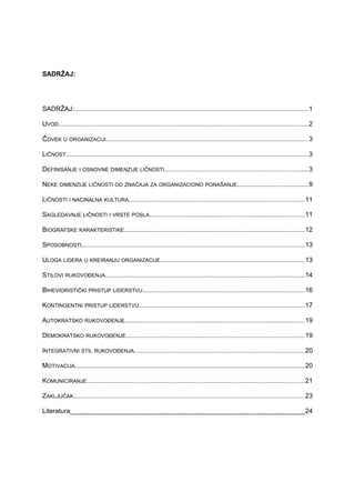 Ljudi u organizaciji