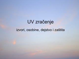 UV zracenje