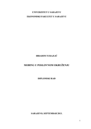 Mobing u poslovnom okruženju