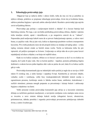 Tehnologija, građa i hemijski sastav jaja