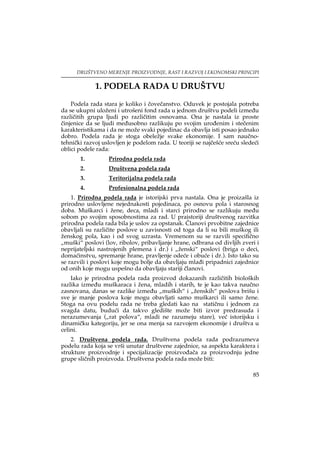 Drustveno merenje proizvodnje, rast i razvoj i ekonomski principi (3. deo)