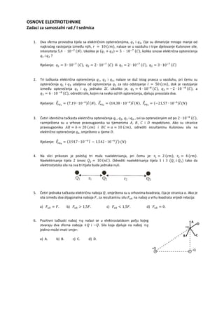 Osnovi elektrotehnike –  Zadaci za samostalan rad