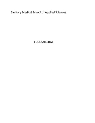 Food alergy