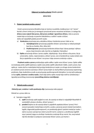 Uvod u pravo – I deo