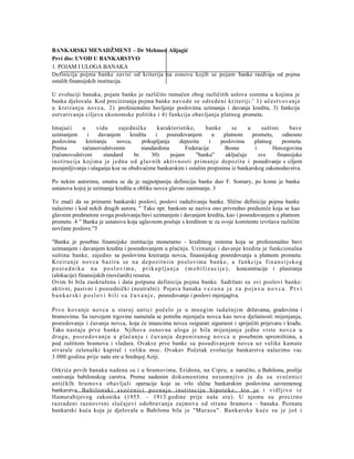 Bankarski menadzment