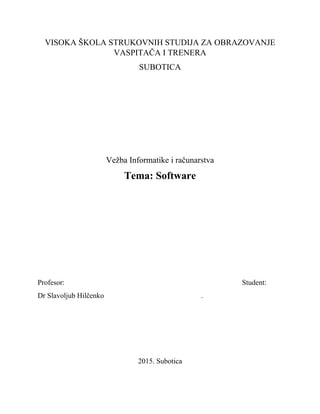 Šta je softver: vrste i funkcionisanje