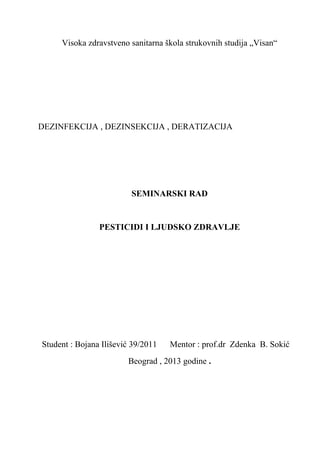 Pesticidi i ljudsko zdravlje