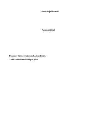 Marketinške usluge u pošti