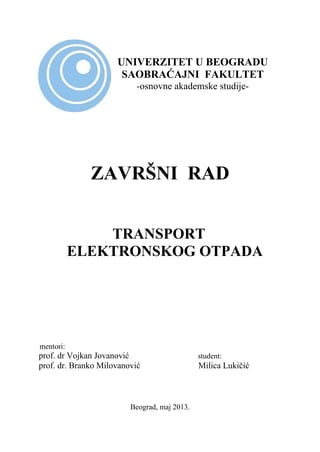 Transport elektronskog otpada
