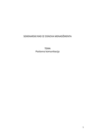 Poslovna komunikacija