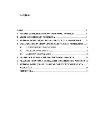 Investicioni projekat